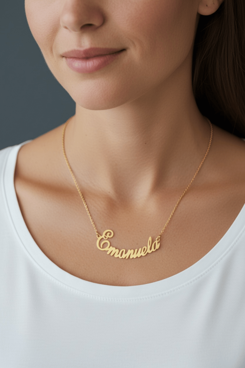 Collana Nome Curva - MomyBijoux