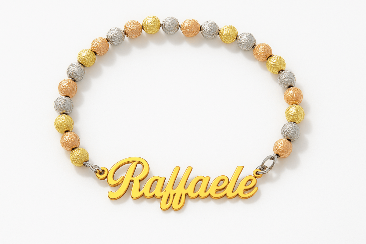 Bracciale tricolore nome - MomyBijoux