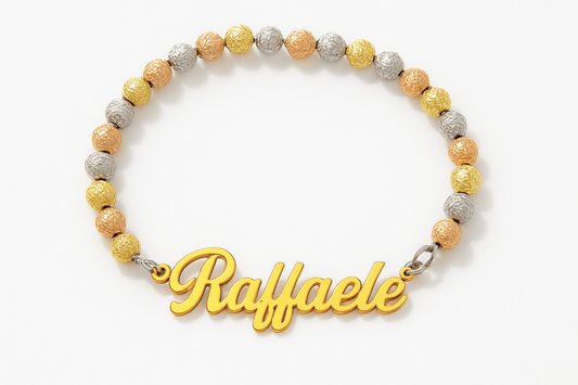 Bracciale tricolore nome - MomyBijoux