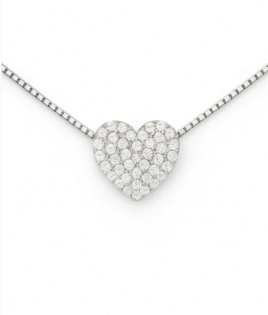 Collana cuore Pavè - MomyBijoux