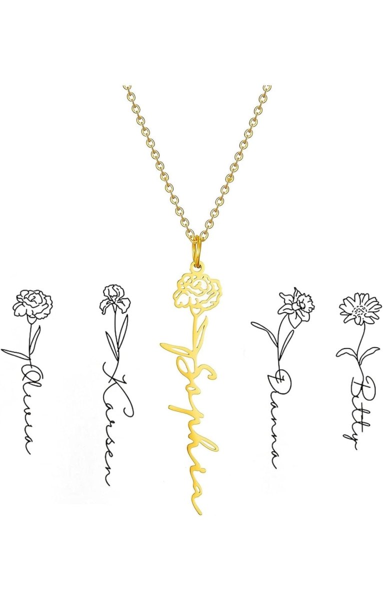 Collana Nome Firma e Rosa - MomyBijoux