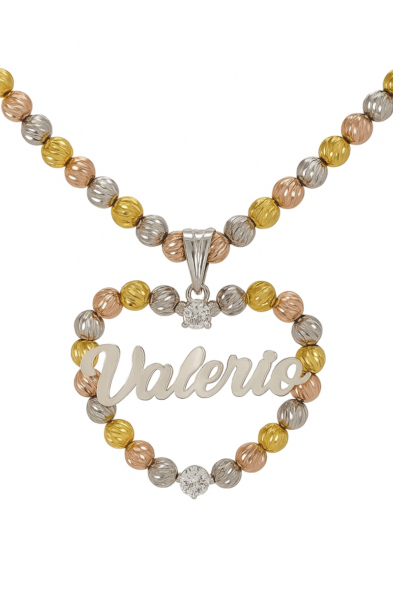 Collana tricolore cuore - MomyBijoux