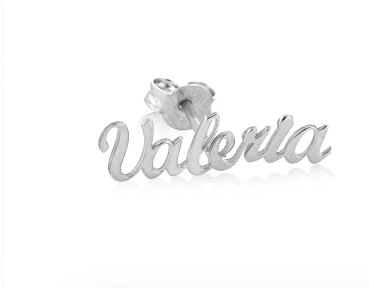 Orecchini a lobo con nome argento 925 - MomyBijoux