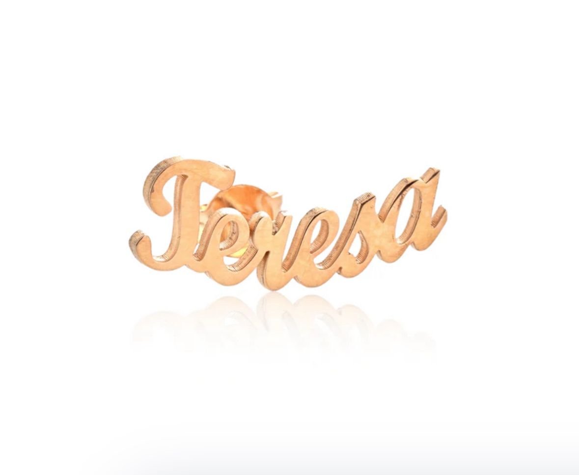 Orecchini a lobo con nome argento 925 - MomyBijoux