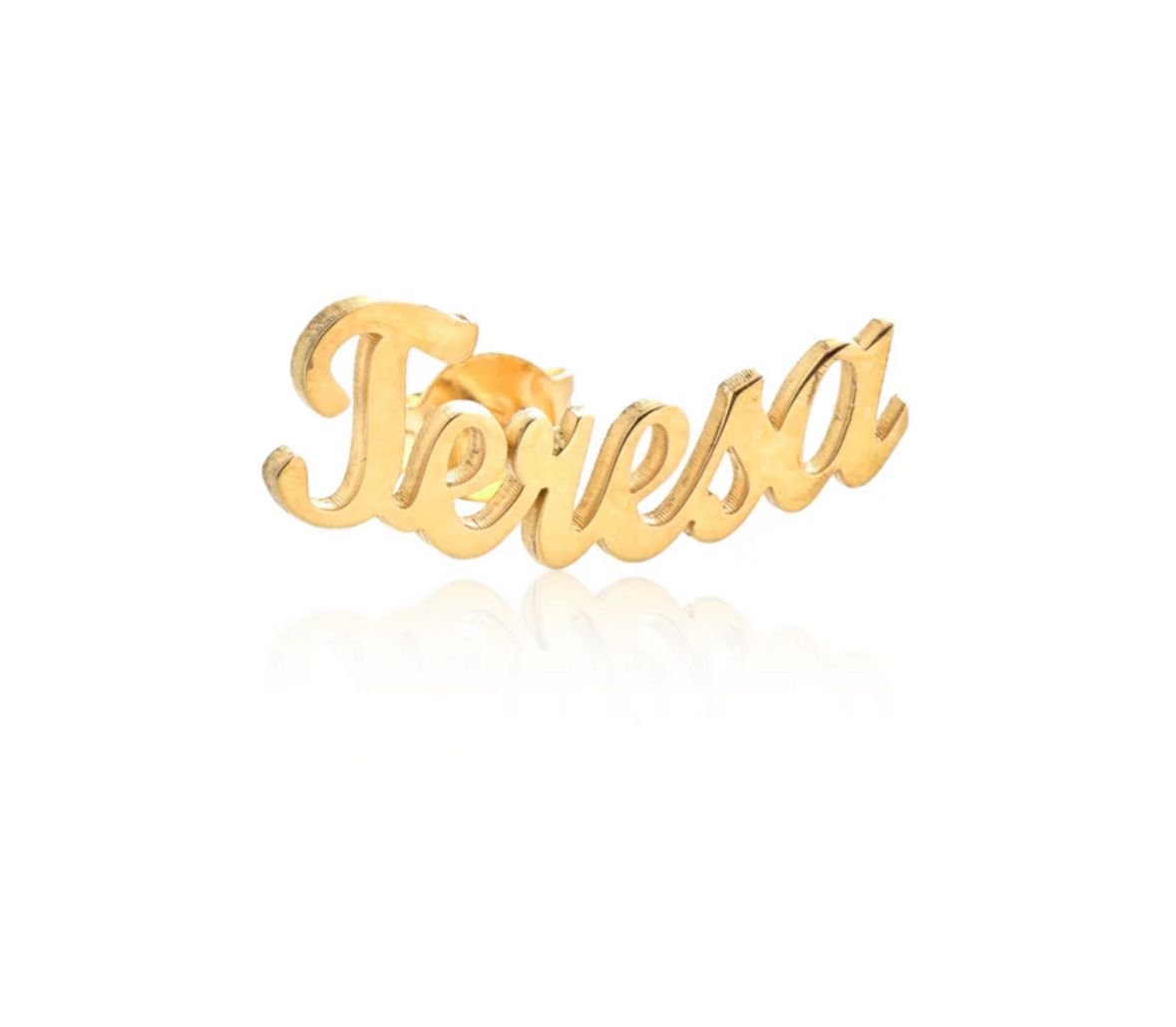 Orecchini a lobo con nome argento 925 - MomyBijoux